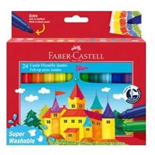 Faber Castell Felt Tip Pen Jumbo Super Washable (24 pcs)